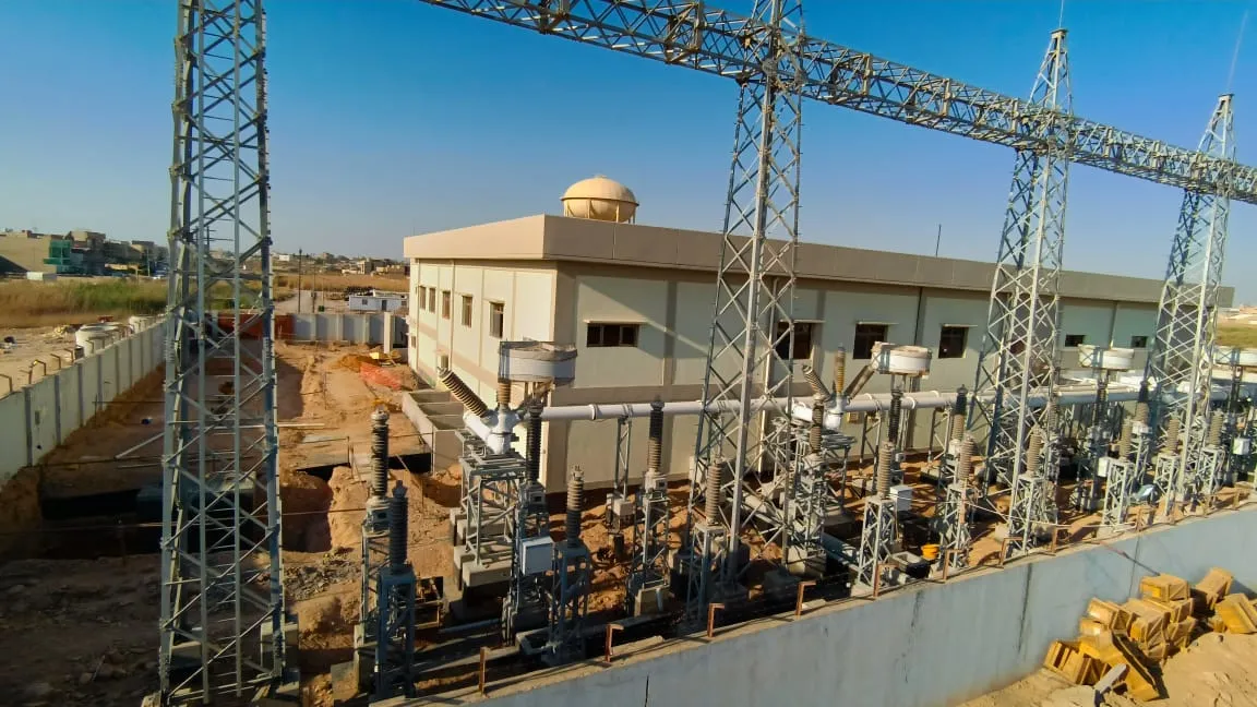 Dewaniya west GIS Substation 132 kV project imagery.